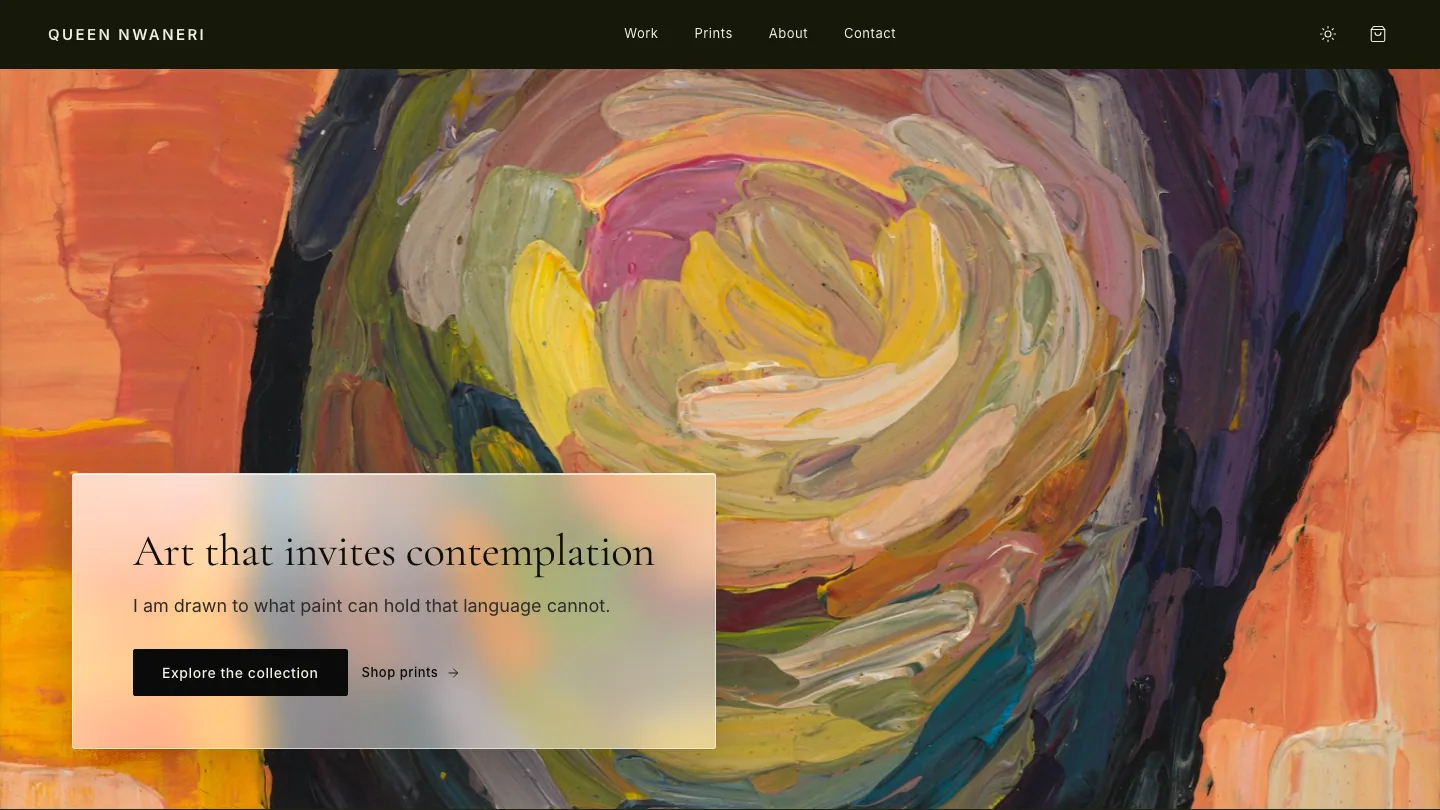 The Queen Nwaneri website home page