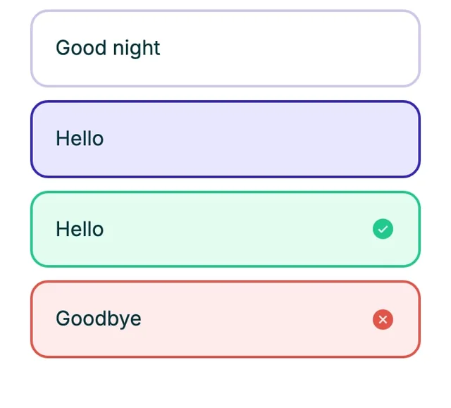 A Bawo quiz question with answer options, one marked correct in green and one incorrect in red.